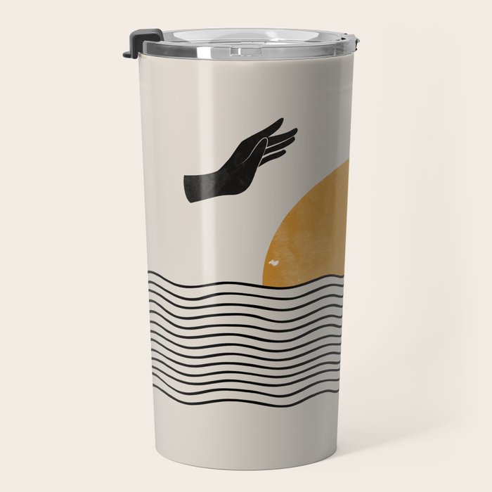 Sunrise Hand Art Travel Mug Gallery Image 3