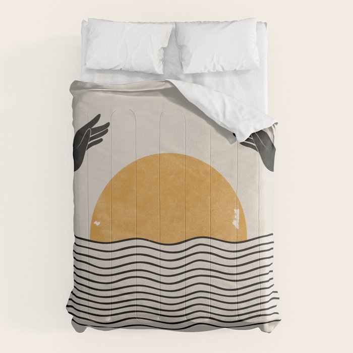 Sunrise Hand Art Comforter Gallery Image 1