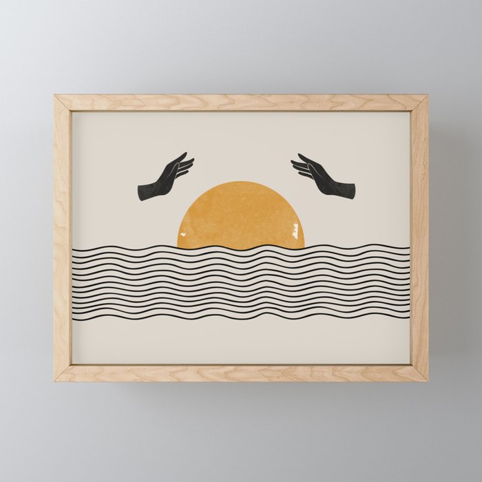 Sunrise Hand Art Mini Art Print Gallery Image 1