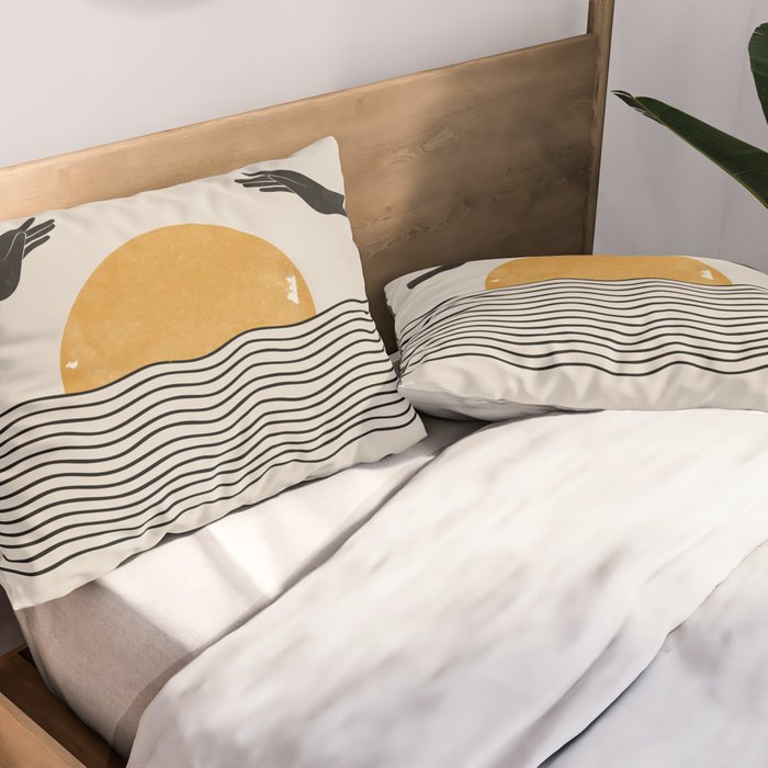 Sunrise Hand Art Pillow Sham Gallery Image 2
