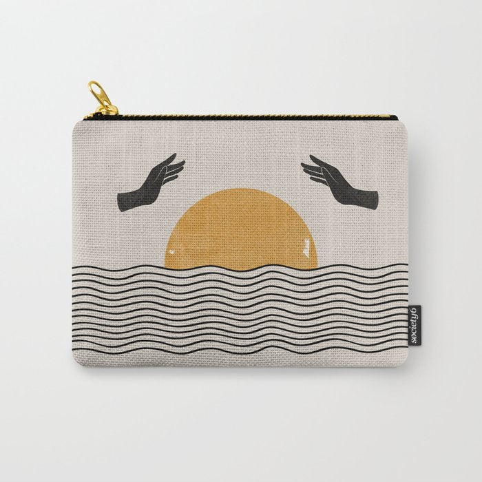 Sunrise Hand Art Carry All Pouch Gallery Image 1