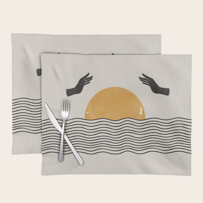 Sunrise Hand Art Placemat Gallery Image 1