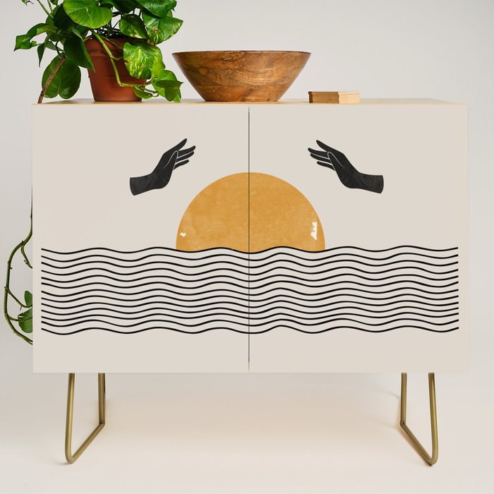 Sunrise Hand Art Credenza Gallery Image 1