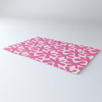 Hot Pink Amoeba Dance Funky Abstract Pattern Rug Gallery Image 3