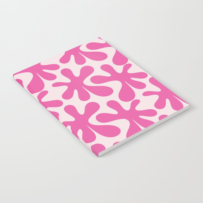 Hot Pink Amoeba Dance Funky Abstract Pattern Notebook Gallery Image 1
