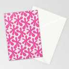 Hot Pink Amoeba Dance Funky Abstract Pattern Stationery Card Gallery Image 2