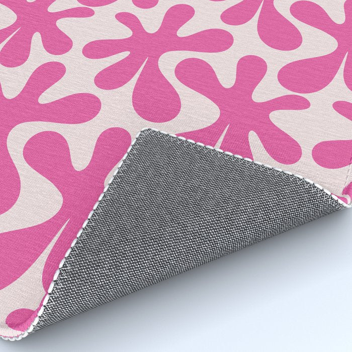 Hot Pink Amoeba Dance Funky Abstract Pattern Rug Gallery Image 4