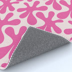 Hot Pink Amoeba Dance Funky Abstract Pattern Rug Gallery Image 4