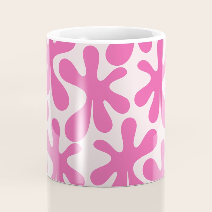Hot Pink Amoeba Dance Funky Abstract Pattern Coffee Mug Gallery Image 4