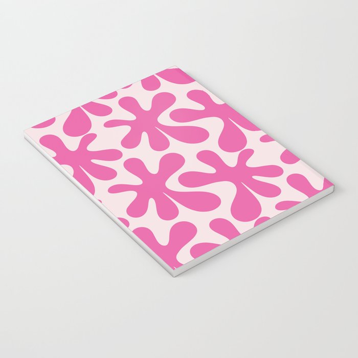 Hot Pink Amoeba Dance Funky Abstract Pattern Notebook Gallery Image 3
