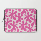 Hot Pink Amoeba Dance Funky Abstract Pattern Laptop Sleeve Gallery Image 1