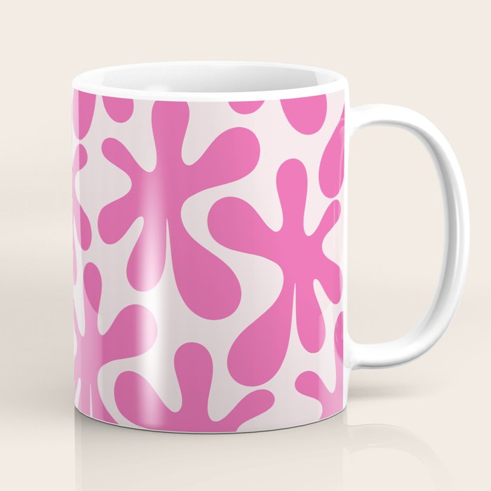 Hot Pink Amoeba Dance Funky Abstract Pattern Coffee Mug Gallery Image 1