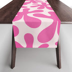 Hot Pink Amoeba Dance Funky Abstract Pattern Table Runner Gallery Image 1
