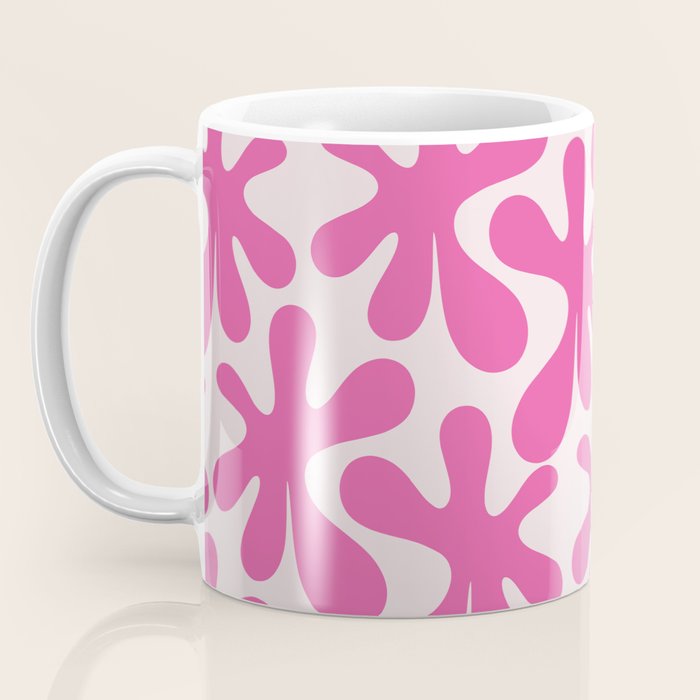 Hot Pink Amoeba Dance Funky Abstract Pattern Coffee Mug Gallery Image 3