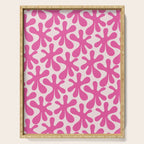Hot Pink Amoeba Dance Funky Abstract Pattern Serving Tray Gallery Image 1
