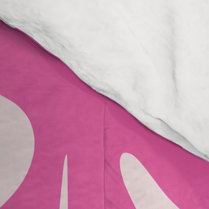 Hot Pink Amoeba Dance Funky Abstract Pattern Comforter Gallery Image 4