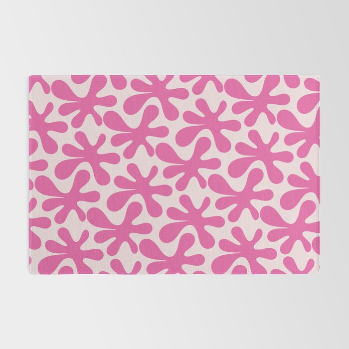 Hot Pink Amoeba Dance Funky Abstract Pattern Rug Gallery Image 2