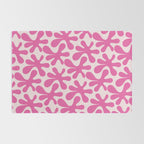 Hot Pink Amoeba Dance Funky Abstract Pattern Rug Gallery Image 2