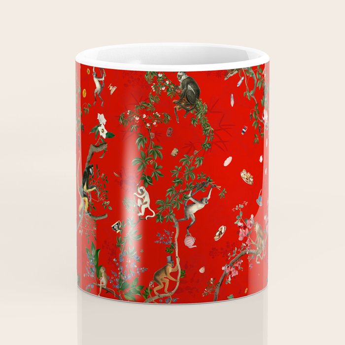 Monkey World Red Coffee Mug Gallery Image 4