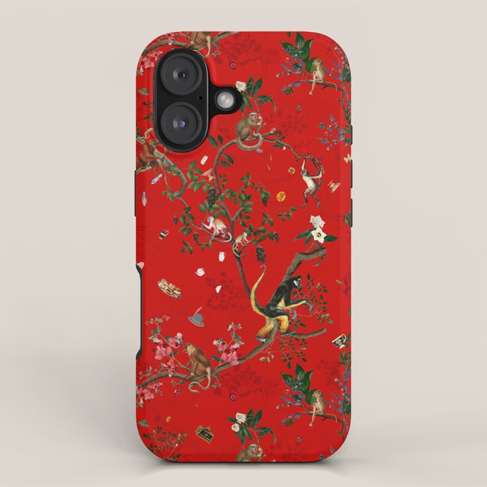 Monkey World Red iPhone Case Gallery Image 1