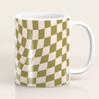 Check VI - Green Twist â Checkerboard Print Coffee Mug Gallery Image 1