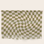 Check VI - Green Twist â Checkerboard Print Wall Hanging Gallery Image 1