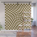 Check VI - Green Twist â Checkerboard Print Wall Mural Gallery Image 1
