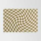 Check VI - Green Twist â Checkerboard Print Rug Gallery Image 2