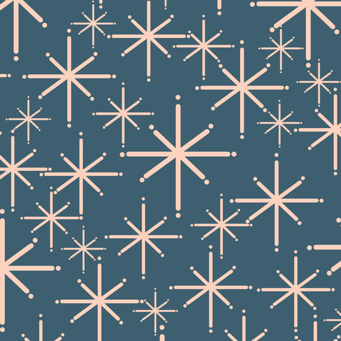 Retro Space - Midcentury Modern Starburst Pattern in Pale Blush and Deep Teal Coffee Mug Gallery Image 2