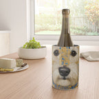 White Klimt Dog with Blue and Gold Costume Wine Chiller Gallery Image 4