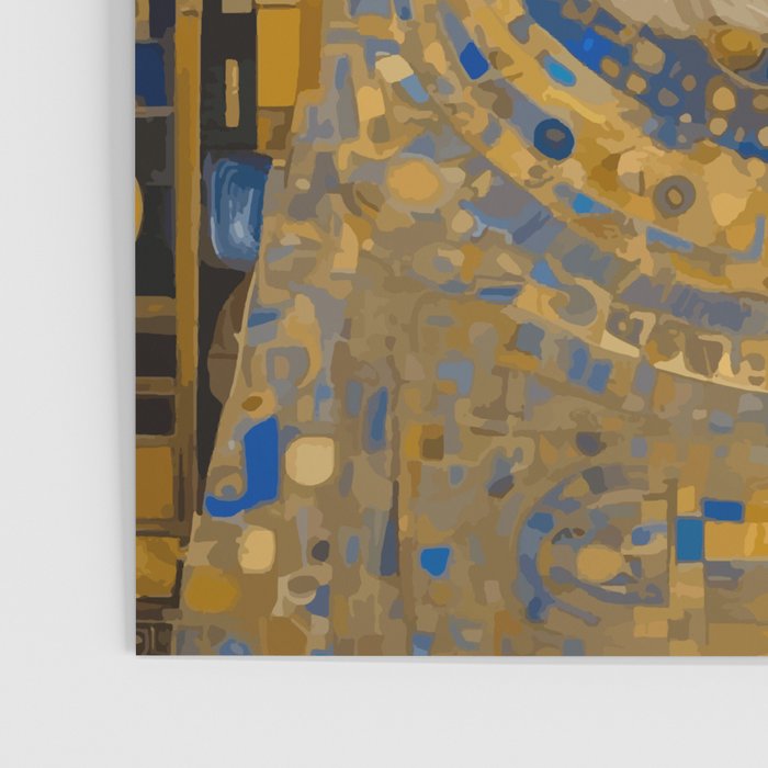 White Klimt Dog with Blue and Gold Costume Poster Gallery Image 3