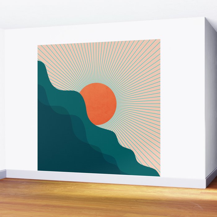 Abstraction_NEW_SUNLIGHT_MOUNTAINS_SHINE_POP_ART_M1209A Wall Mural Gallery Image 2