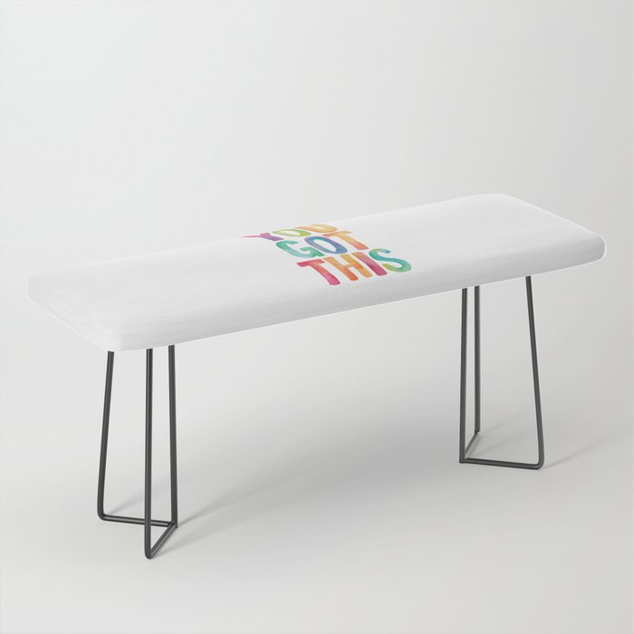 You Got This Rainbow Watercolor Bench Gallery Image 1