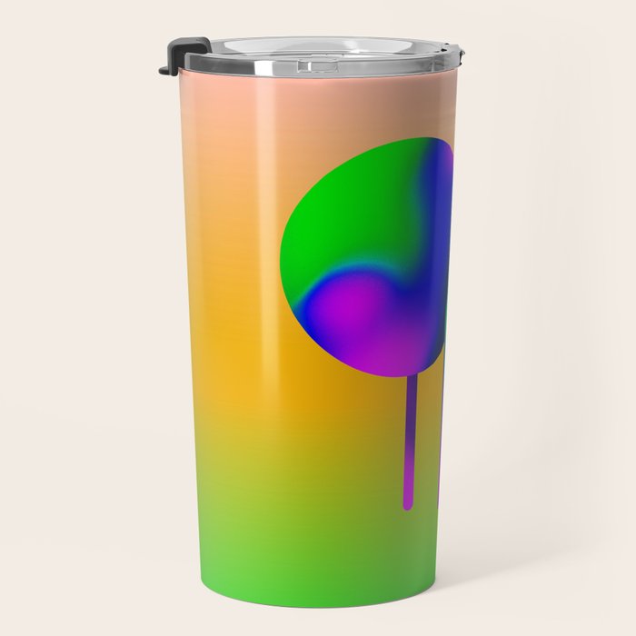 Tuscan  Landscape - Ombre Colors Minimalist Modern Abstract Iluustration  Travel Mug Gallery Image 3