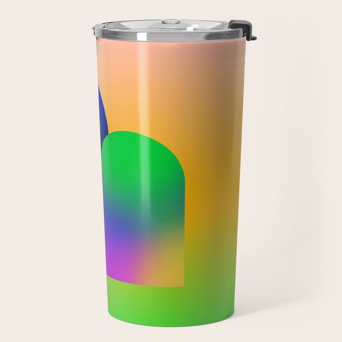 Tuscan  Landscape - Ombre Colors Minimalist Modern Abstract Iluustration  Travel Mug Gallery Image 2