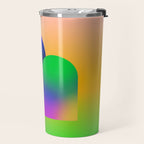 Tuscan  Landscape - Ombre Colors Minimalist Modern Abstract Iluustration  Travel Mug Gallery Image 2