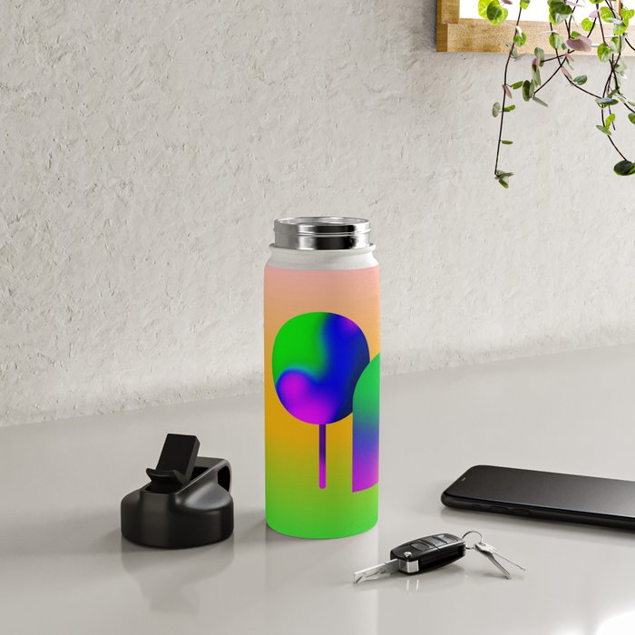Tuscan  Landscape - Ombre Colors Minimalist Modern Abstract Iluustration  Water Bottle Gallery Image 4