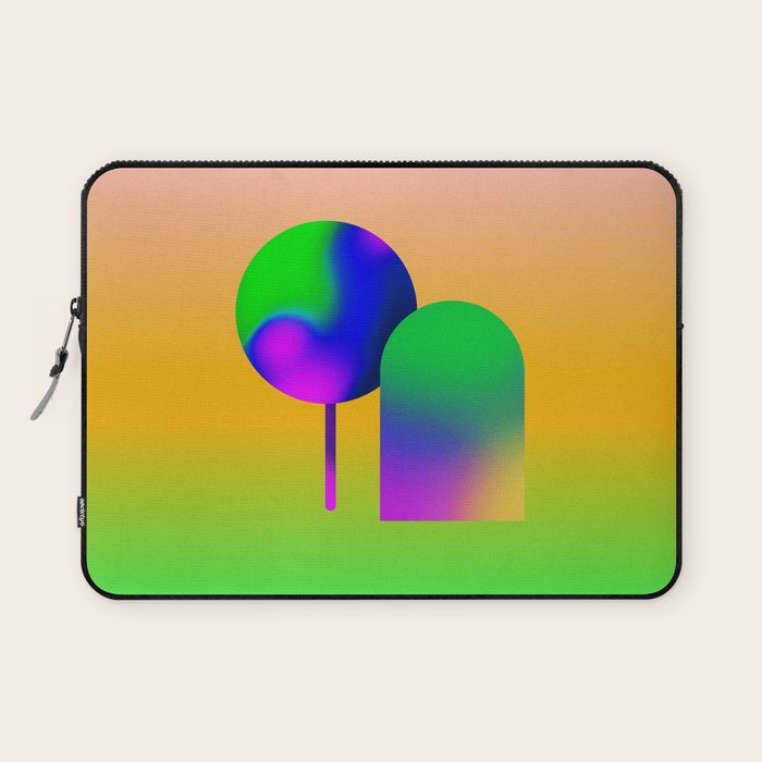 Tuscan  Landscape - Ombre Colors Minimalist Modern Abstract Iluustration  Laptop Sleeve Gallery Image 1