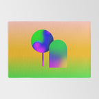 Tuscan  Landscape - Ombre Colors Minimalist Modern Abstract Iluustration  Rug Gallery Image 2
