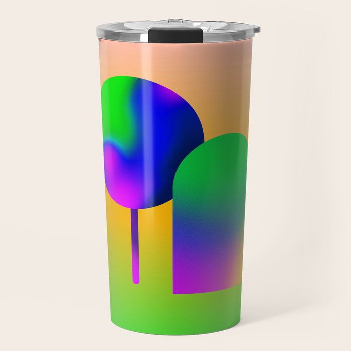 Tuscan  Landscape - Ombre Colors Minimalist Modern Abstract Iluustration  Travel Mug Gallery Image 1