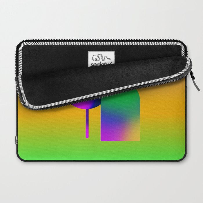 Tuscan  Landscape - Ombre Colors Minimalist Modern Abstract Iluustration  Laptop Sleeve Gallery Image 2
