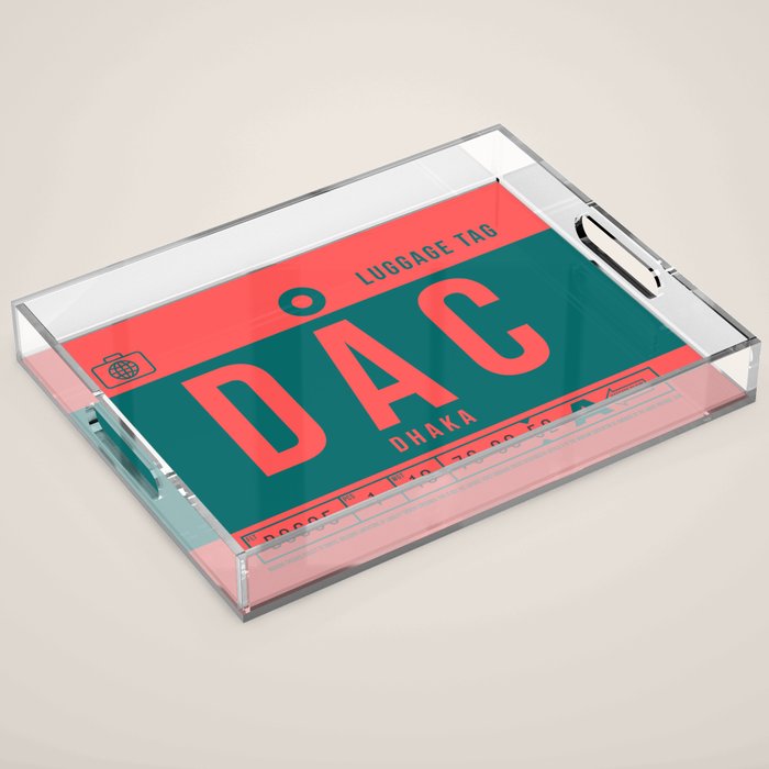 Luggage Tag B - DAC Dhaka Bangladesh Acrylic Tray Gallery Image 1