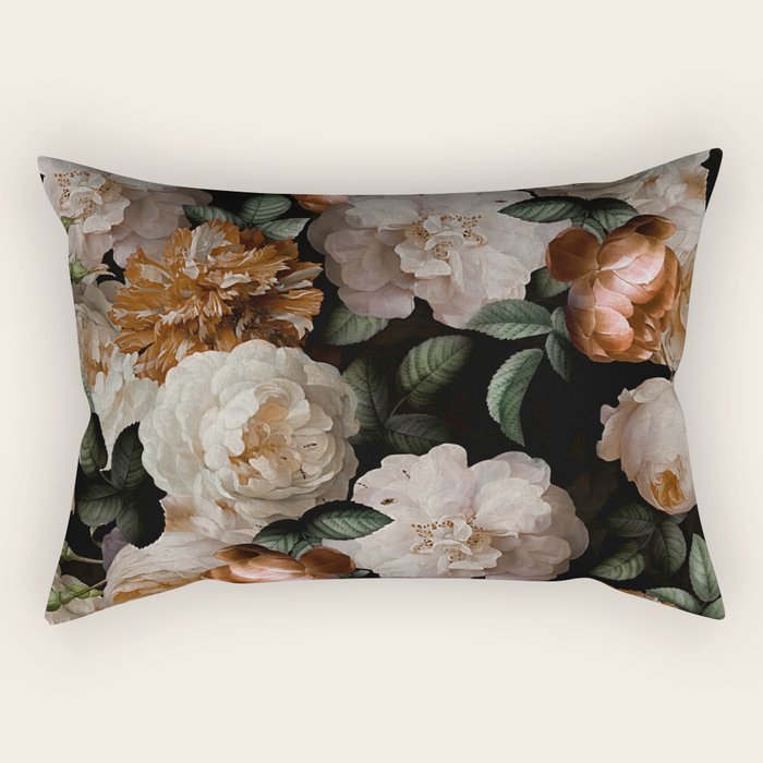 Golden Jan Davidsz. de Heem Roses Rectangular Pillow Gallery Image 1