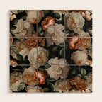 Golden Jan Davidsz. de Heem Roses Wood Wall Art Gallery Image 1