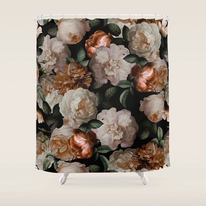Golden Jan Davidsz. de Heem Roses Shower Curtain Gallery Image 1