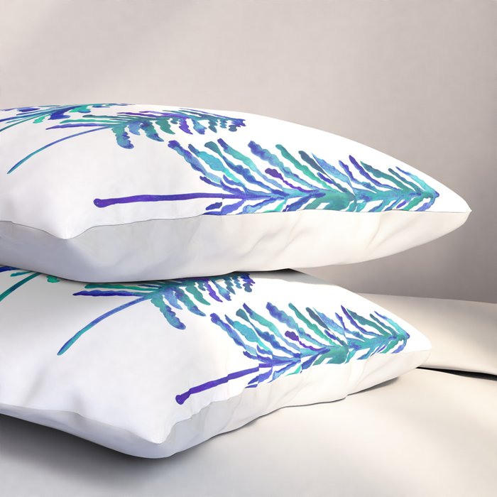 Pine Trees - Navy & Turquoise Palette Pillow Sham Gallery Image 3