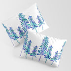 Pine Trees - Navy & Turquoise Palette Pillow Sham Gallery Image 3