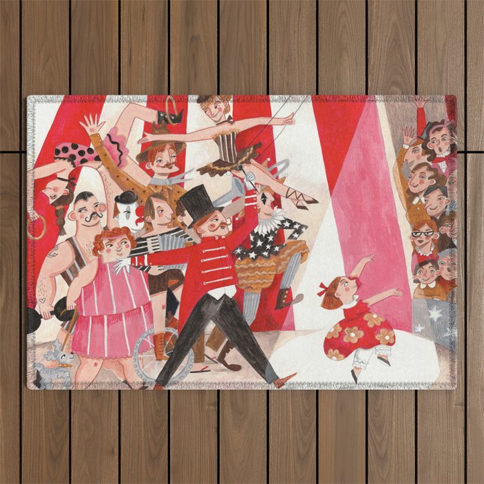 Circus in town Outdoor Rug Gallery Image 1