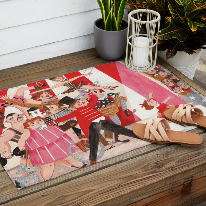 Circus in town Outdoor Rug Gallery Image 2