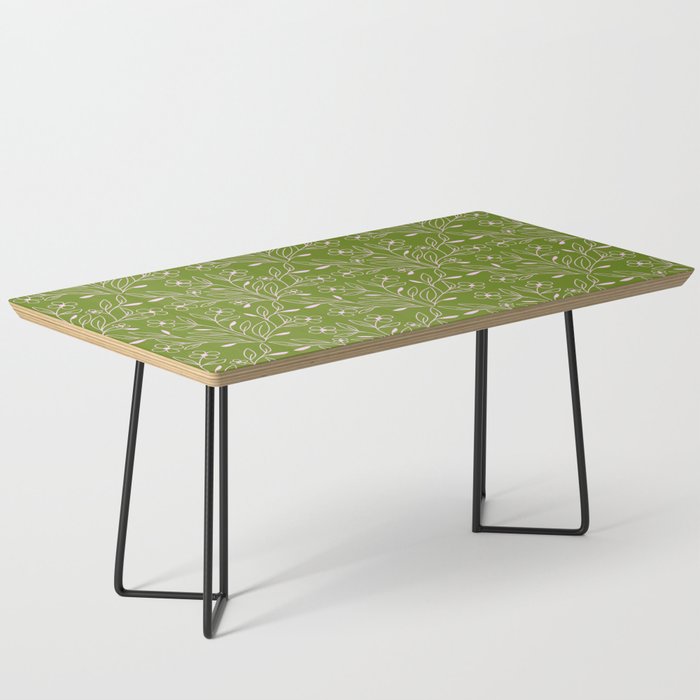 Playful Doodled Blooms Pattern - Green Coffee Table Gallery Image 1